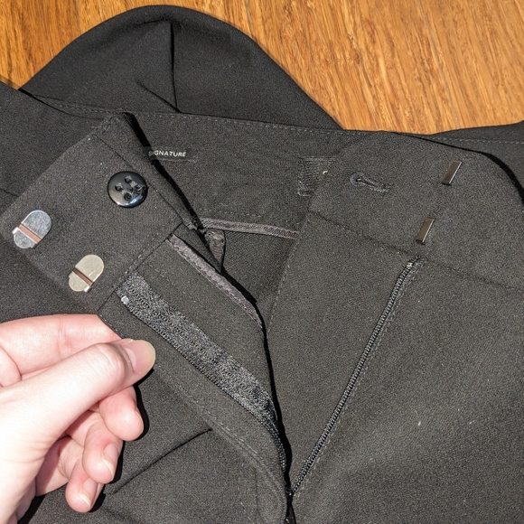 Talbots Signature Dress Pants Womens Size 16 Black Stretch Business Slacks Zip - Picture 13 of 13